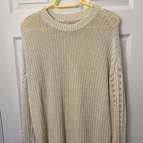 American Eagle Quilted Off-White Sweater Dress - Picture 1 of 6